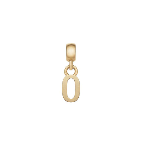 Daniel Wellington gold-plated stainless steel letter O charm with a polished finish.
