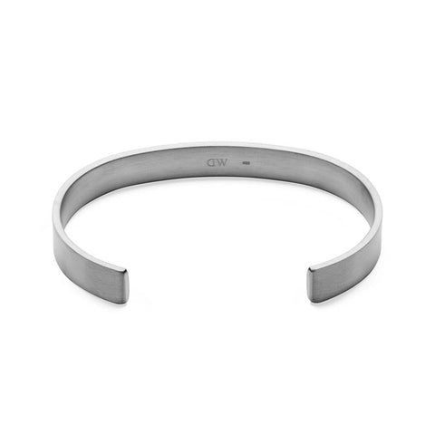 Daniel Wellington Line Cuff Brushed Silver Bangle