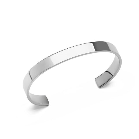Daniel Wellington Line Cuff Polished Silver Bangle
