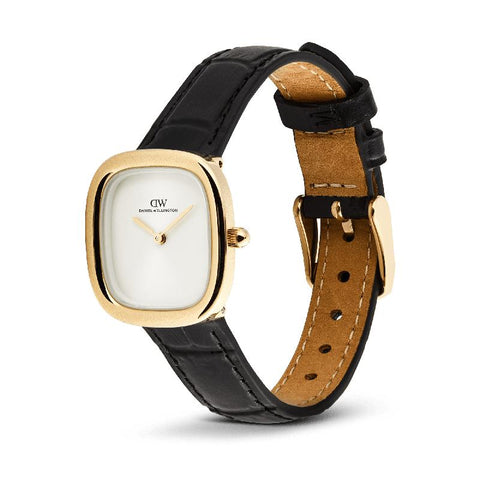 The Watch Boutique Daniel Wellington Margot Black Croc Gold Women's Watch