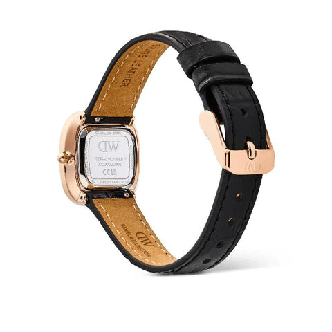 The Watch Boutique Daniel Wellington Margot Black Croc Rose Gold Women's Watch