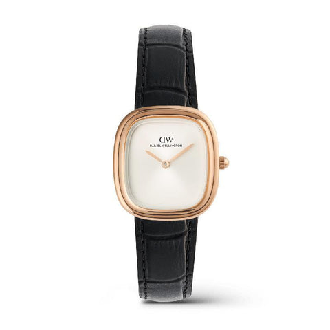 The Watch Boutique Daniel Wellington Margot Black Croc Rose Gold Women's Watch