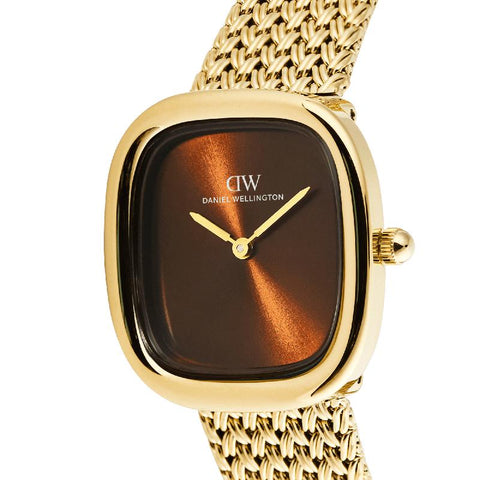The Watch Boutique Daniel Wellington Margot Braided Mesh Amber Gold Women's Watch