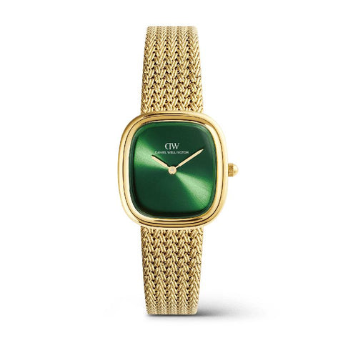 The Watch Boutique Daniel Wellington Margot Braided Mesh Emerald Gold Women's Watch