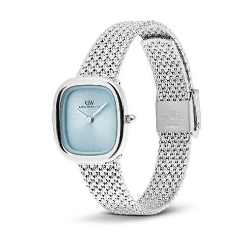 The Watch Boutique Daniel Wellington Margot Braided Mesh Ice Blue Silver Women's Watch
