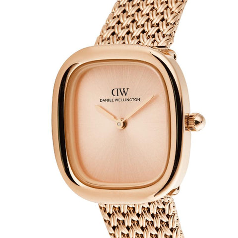 The Watch Boutique Daniel Wellington Margot Braided Mesh Unitone Rose Gold Women's Watch