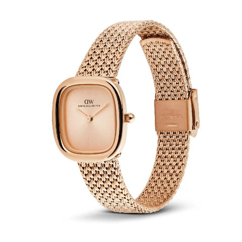 The Watch Boutique Daniel Wellington Margot Braided Mesh Unitone Rose Gold Women's Watch