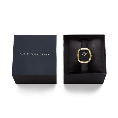 The Watch Boutique Daniel Wellington Margot Onyx Ceramic Gold Watch