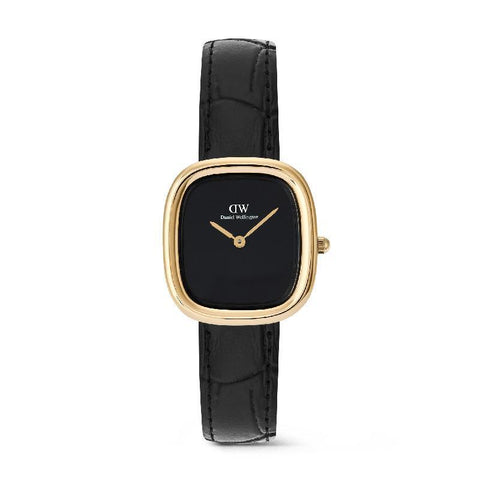 The Watch Boutique Daniel Wellington Margot Onyx Ceramic Gold Watch