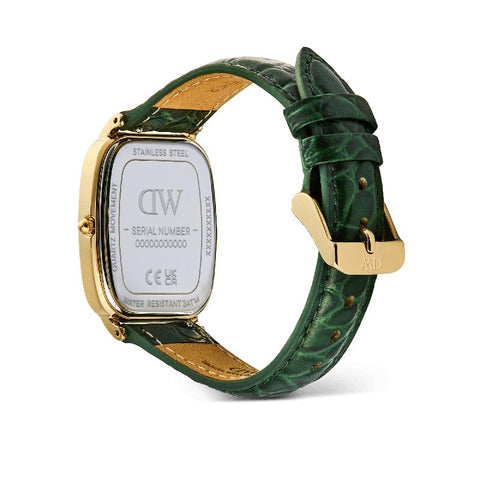 The Watch Boutique Daniel Wellington Marlon Green Croc Belly Linen Gold Men's Watch