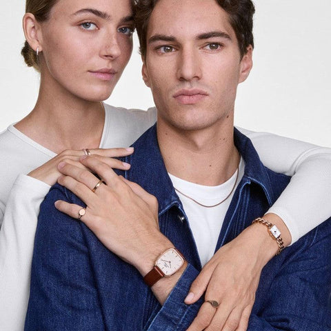 The Watch Boutique Daniel Wellington Marlon St Mawes Linen Rose Gold
