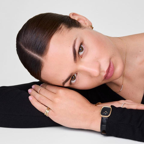 The Watch Boutique Daniel Wellington Mirelle Gold Eternity Necklace with White Stones