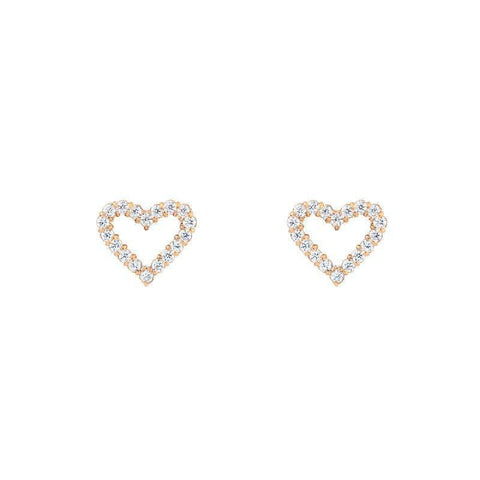 Daniel Wellington Mirelle Rose Gold Heart Earrings