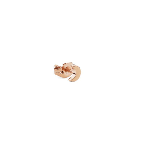Elegant Daniel Wellington 5mm moon stud earring in polished rose gold-plated stainless steel.
