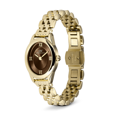 The Watch Boutique Daniel Wellington Ophelia Mini Beans Link Amber Gold 20mm Women's Watch