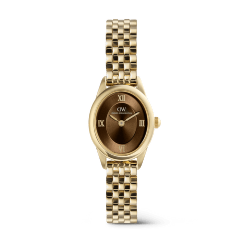 The Watch Boutique Daniel Wellington Ophelia Mini Beans Link Amber Gold 20mm Women's Watch