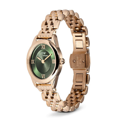 The Watch Boutique Daniel Wellington Ophelia Mini Emerald Rose Gold