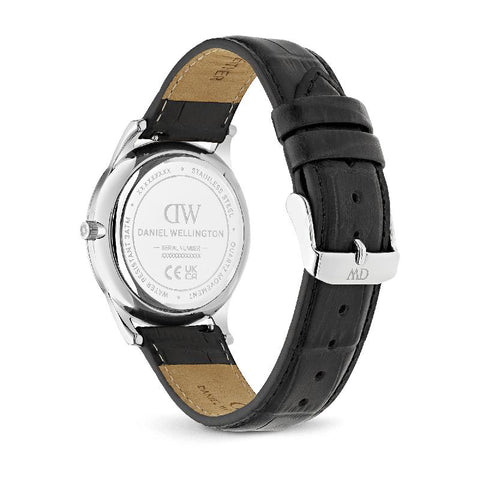 The Watch Boutique Daniel Wellington Pathfinder Black-Croc Frost-White Silver Men's Watch