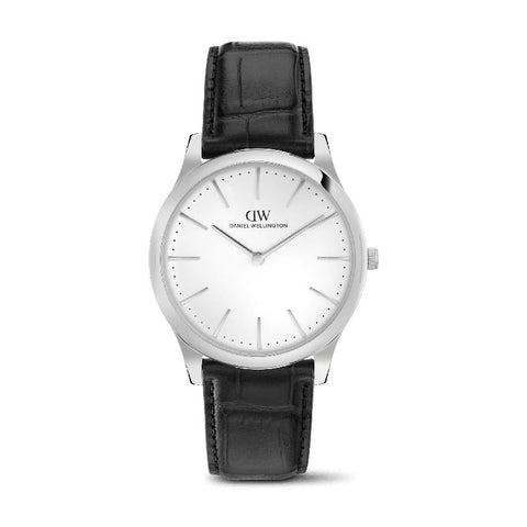 The Watch Boutique Daniel Wellington Pathfinder Black-Croc Frost-White Silver Men's Watch