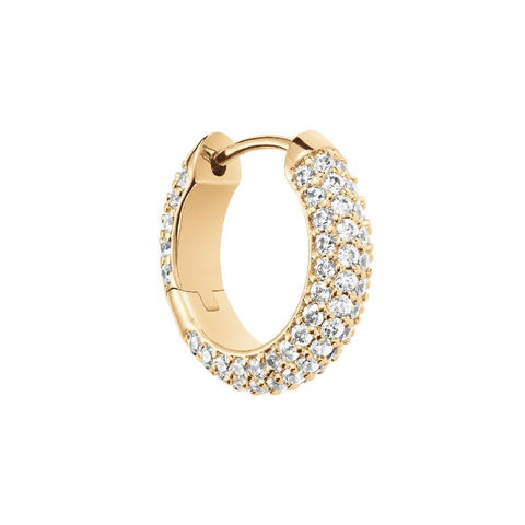 Daniel Wellington gold-plated hoop earrings featuring a sparkling pavé crystal setting for a luxurious finish.