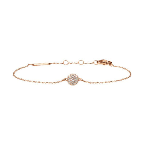 Rose gold Daniel Wellington Pavé pendant bracelet featuring a sparkling crystal-set charm on a delicate chain.