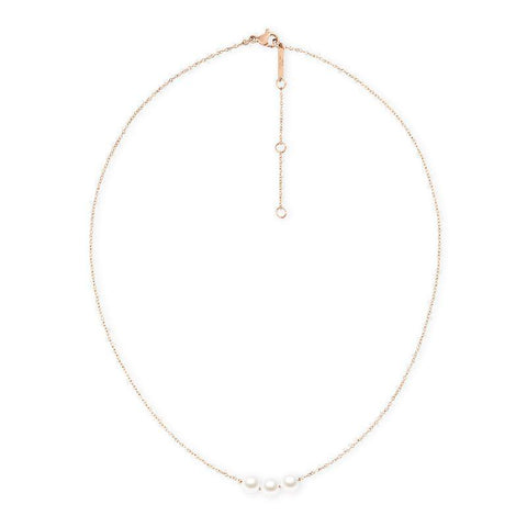 The Watch Boutique Daniel Wellington Pearl Trio Women's Necklace Rose Gold