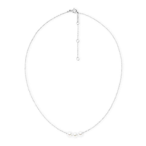The Watch Boutique Daniel Wellington Pearl Trio Women's Necklace Silver