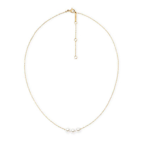 The Watch Boutique Daniel Wellington Pearl Trio Women's Necklace Gold