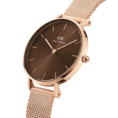 The Watch Boutique Daniel Wellington Petite Amber Mesh Watch