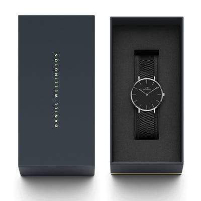 The Watch Boutique Daniel Wellington Petite Ashfield Silver Black Watch 32mm