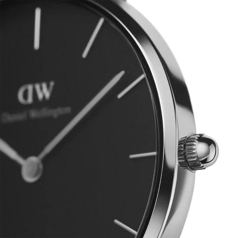 The Watch Boutique Daniel Wellington Petite Bristol Silver Black 32mm Watch