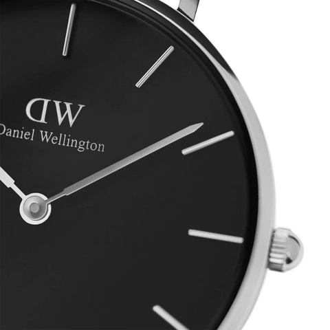 The Watch Boutique Daniel Wellington Petite Bristol Silver Black 32mm Watch