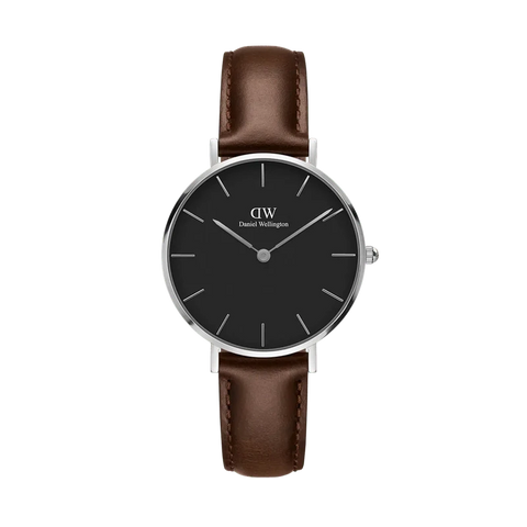 The Watch Boutique Daniel Wellington Petite Bristol Silver Black 32mm Watch