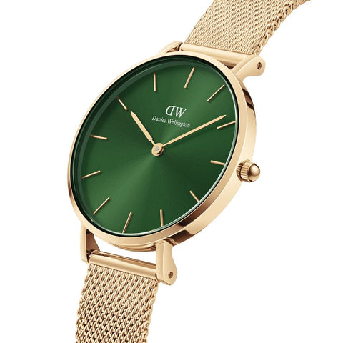 The Watch Boutique Daniel Wellington Petite Emerald Rose Gold Watch