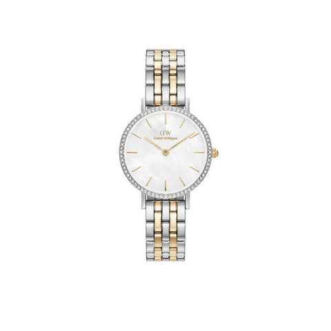 The Watch Boutique Daniel Wellington Petite Lumine Bezel 5-Link Two-Tone MOP 28mm