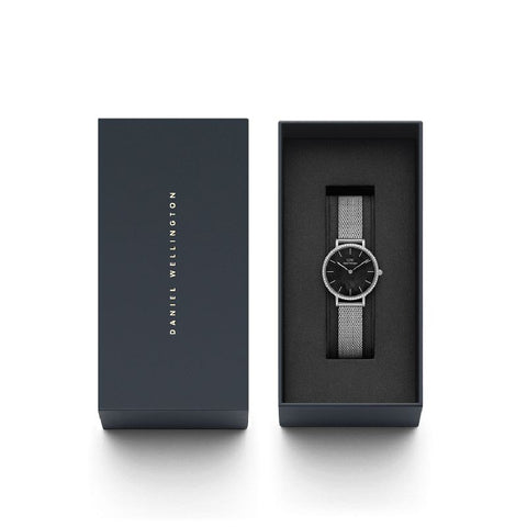 The Watch Boutique Daniel Wellington Petite Lumine Bezel Sterling Black MOP 28mm