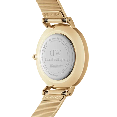 The Watch Boutique Daniel Wellington Petite Lumine Pressed Piano Gold Watch 28mm
