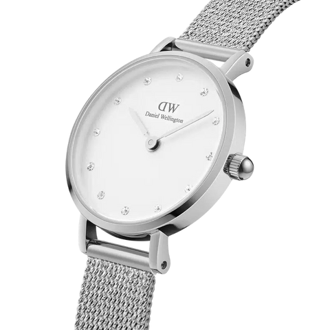 The Watch Boutique Daniel Wellington Petite Lumine Pressed Sterling Silver Watch 28mm