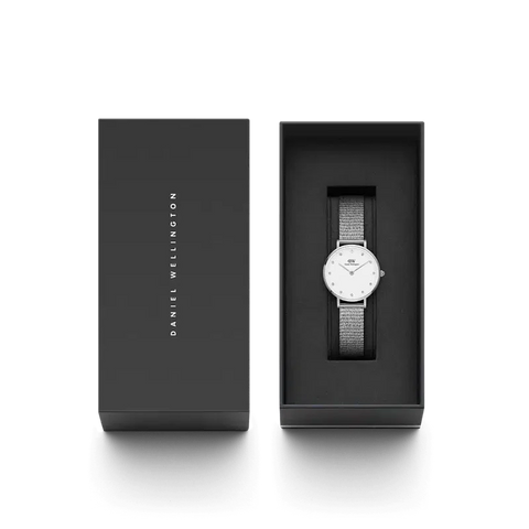 The Watch Boutique Daniel Wellington Petite Lumine Pressed Sterling Silver Watch 28mm