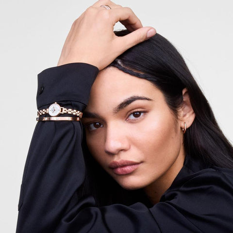 The Watch Boutique Daniel Wellington Petite Mini Arch 3-Link Rose Gold Watch