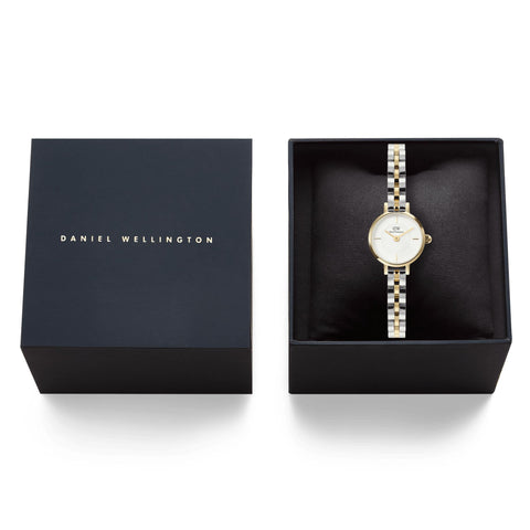The Watch Boutique Daniel Wellington Petite Mini Arch 3-Link Two Tone Gold Watch