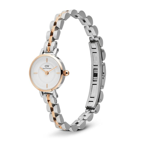 The Watch Boutique Daniel Wellington Petite Mini Arch 3-Link Two Tone Rose Gold Watch