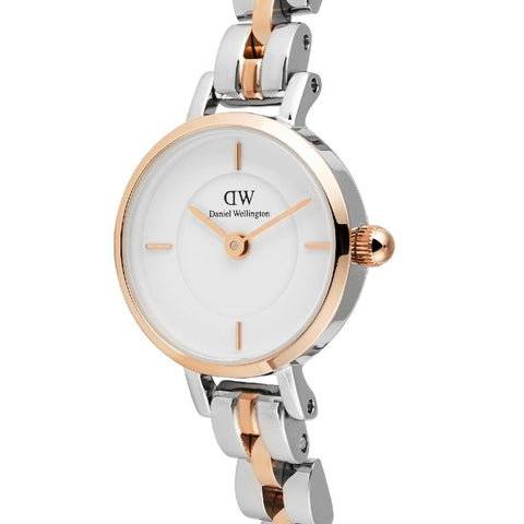 The Watch Boutique Daniel Wellington Petite Mini Arch 3-Link Two Tone Rose Gold Women's Watch