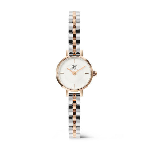 The Watch Boutique Daniel Wellington Petite Mini Arch 3-Link Two Tone Rose Gold Women's Watch