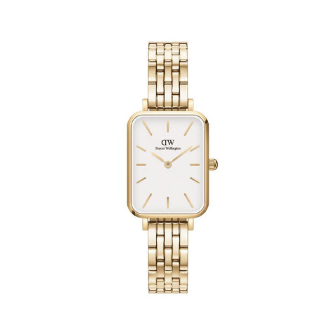 The Watch Boutique Daniel Wellington Quadro Lumine 5-Link Melrose Ever Gold 20x26mm Watch