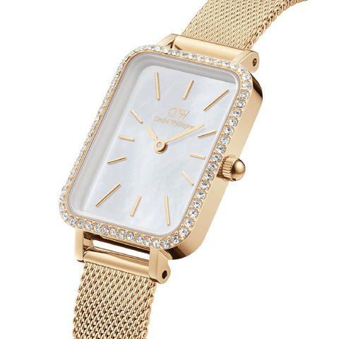 The Watch Boutique Daniel Wellington Quadro Lumine Bezel Ever Gold MOP 26mm