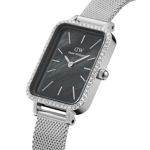 The Watch Boutique Daniel Wellington Quadro Lumine Bezel Sterling Black MOP 26mm