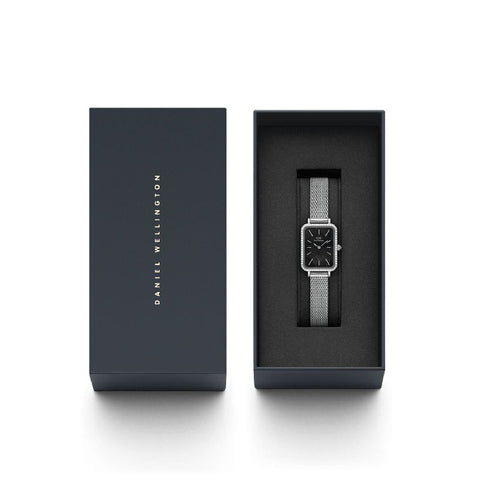 The Watch Boutique Daniel Wellington Quadro Lumine Bezel Sterling Black MOP 26mm