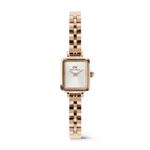The Watch Boutique Daniel Wellington Quadro Mini Arch 3-Link Rose Gold Watch