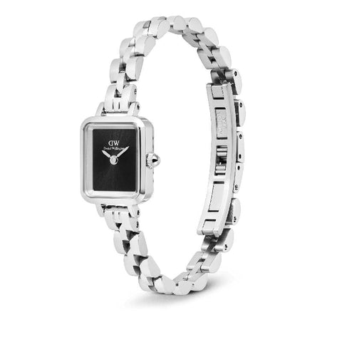 The Watch Boutique Daniel Wellington Quadro Mini Arch 3‑Link Silver Watch